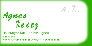 agnes keitz business card