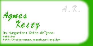 agnes keitz business card